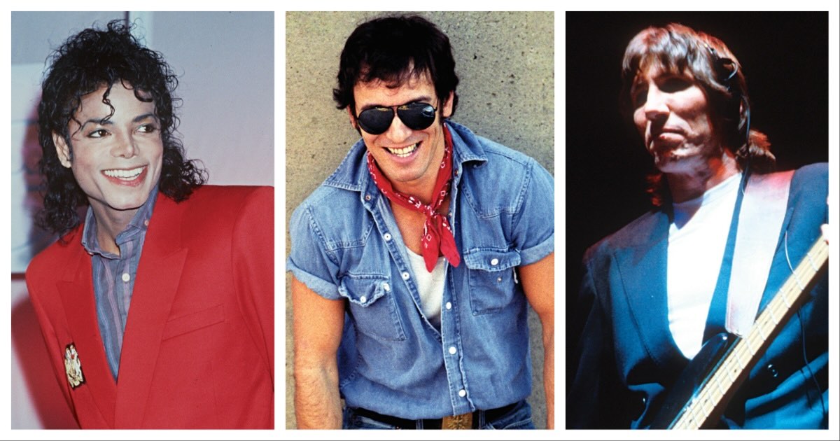 Michael Jackson, Bruce Springsteen, and Roger Waters of Pink Floyd, all of whom were conspicuously absent from Live Aid