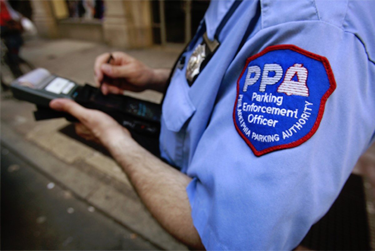A Philadelphia Parking Authority parking enforcement officer