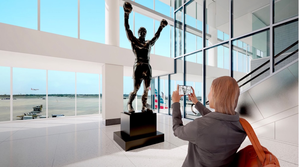 The upcoming Rocky statue at Philadelphia International Airport
