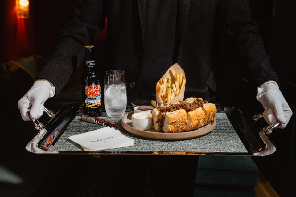 bellevue hotel cheesesteak $100 room service