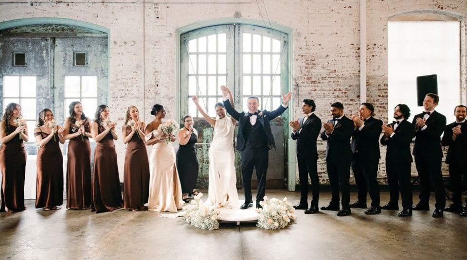 wedding at BLDG39 at the Arsenal northeast philly