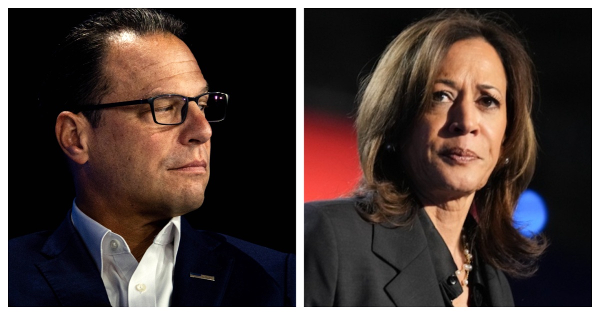 Pennsylvania Governor Josh Shapiro and former United States Vice-President Kamala Harris