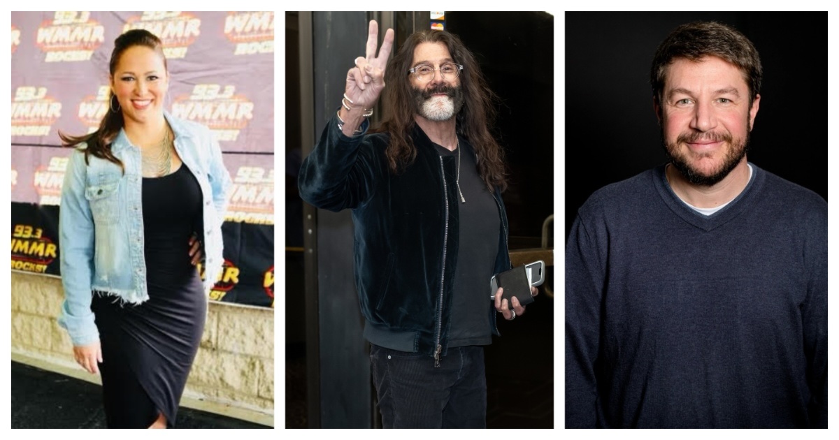 Kathy Romano of the Preston and Steve Show on WMMR, the late DJ Pierre Robert, and Preston and Steve personality Nick McIlwain