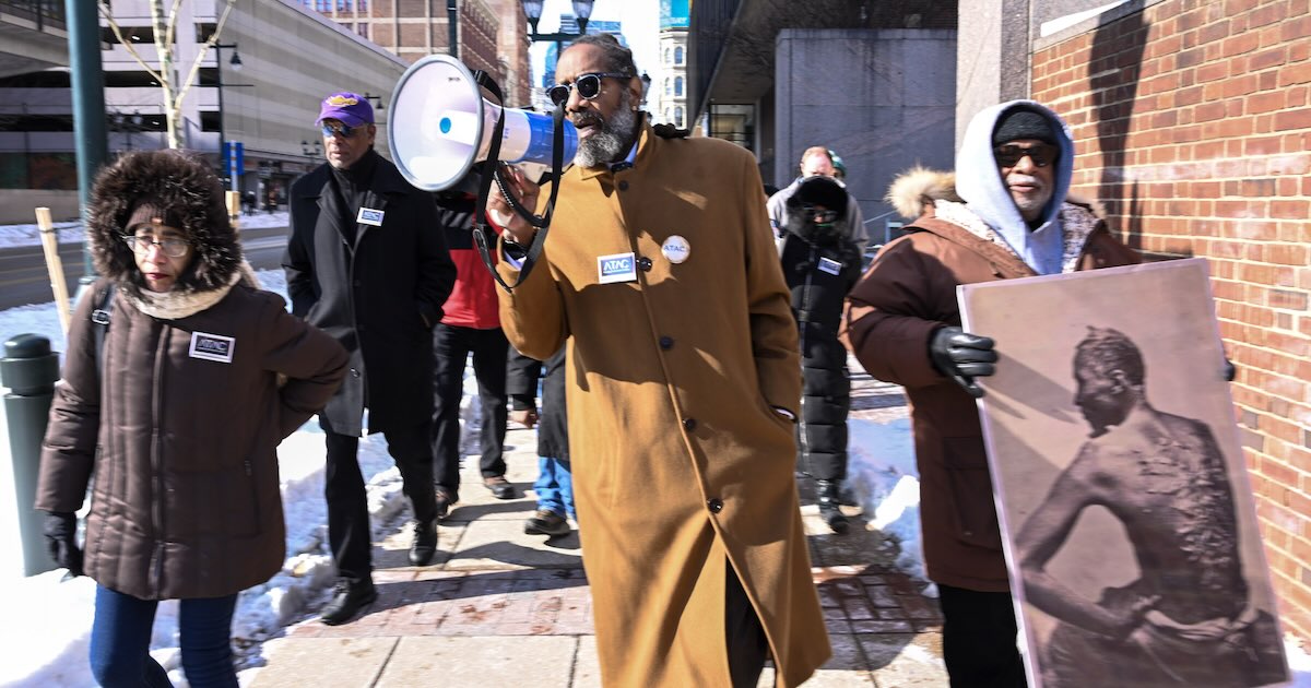 Michael Coard, the Philadelphia attorney and activist at the center of the battle over the slavery memorial and exhibit that the Trump administration removed (photo courtesy Joe Piette)